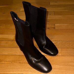 J. Crew Black Leather Chelsea boots